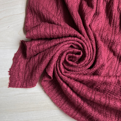 PREVIEW Pointelle sweater knit bayberry 188gsm, by metre