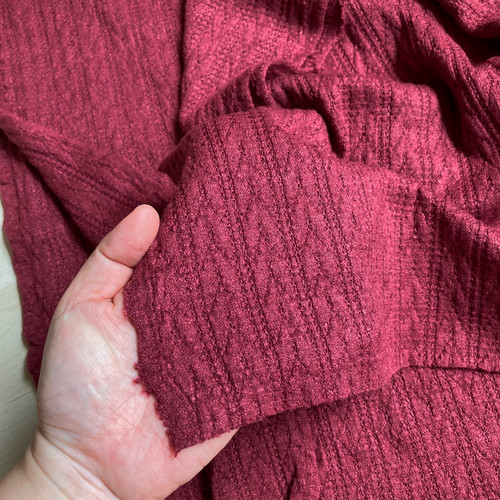 Pointelle sweater knit bayberry 188gsm, by metre