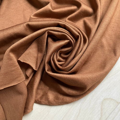 Lyocell wool jersey ochre 176gsm, by metre