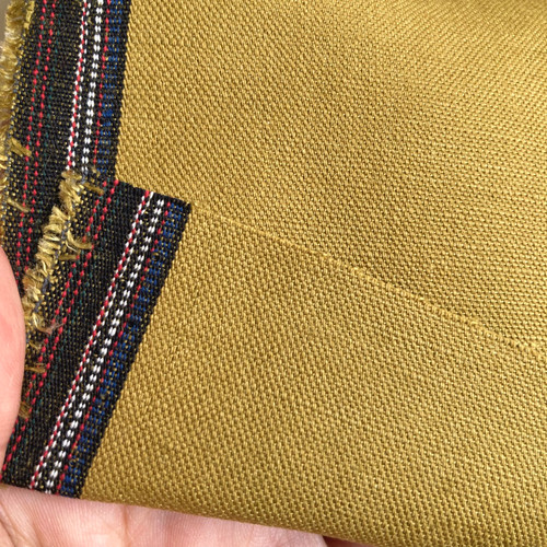 197gsm mustard linen cotton canvas, by metre