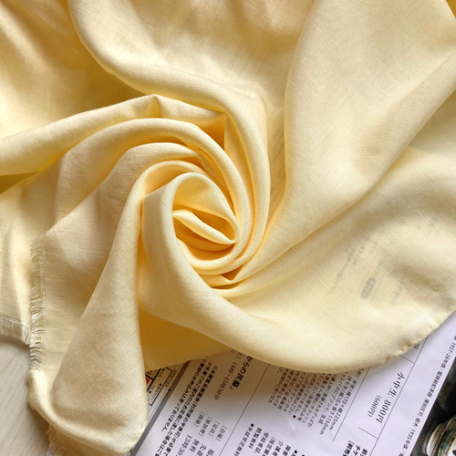162gsm light yellow viscose linen, last 1.95m