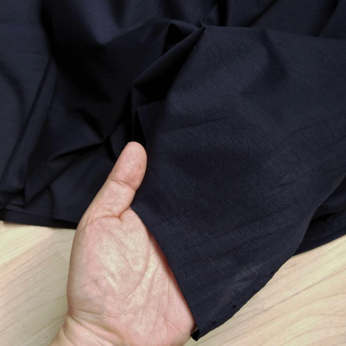 Dark navy mercerised cotton jersey 144gsm, last 1.15m