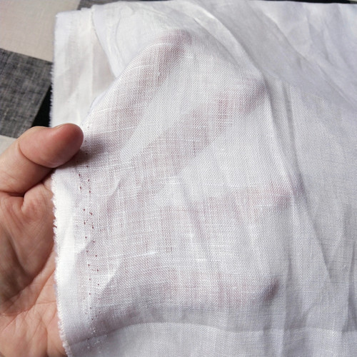 111gsm pure white linen, by metre