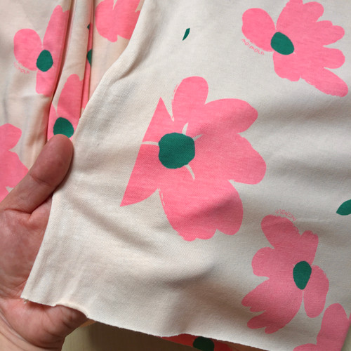 Bright flowers cotton jersey 162gsm, by metre