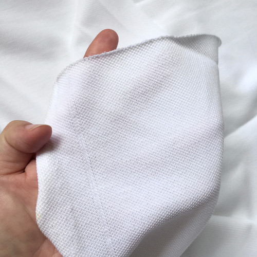 Cotton pique pure white 180gsm, by metre