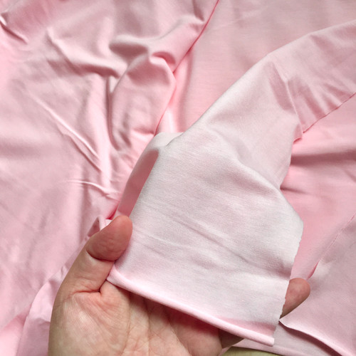 Light pink modal cotton stretch jersey 149gsm, by metre