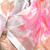 84gsm pink orange print voile, by metre