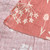 113gsm peach floral double gauze, by metre