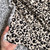 134gsm beige leopard crepe, by metre