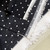 138gsm black polka dot rayon shirting, by metre