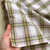 114gsm green plaid cotton blend, by metre