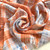 73gsm orange plaid viscose ramie polyamide, by metre