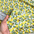 Viscose stretch jersey lemon leaves 225gsm, by metre