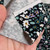 Modal stretch jersey black floral 210gsm, by metre