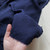 PREVIEW 128gsm navy dobby viscose crinkled crepe, by metre