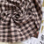 PREVIEW 165gsm brown checks crepe-weave cotton blend, by metre