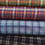 Plaid brushed cotton interlock blues 167gsm, by metre