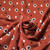 128gsm tencel viscose crepe orange motif, by metre