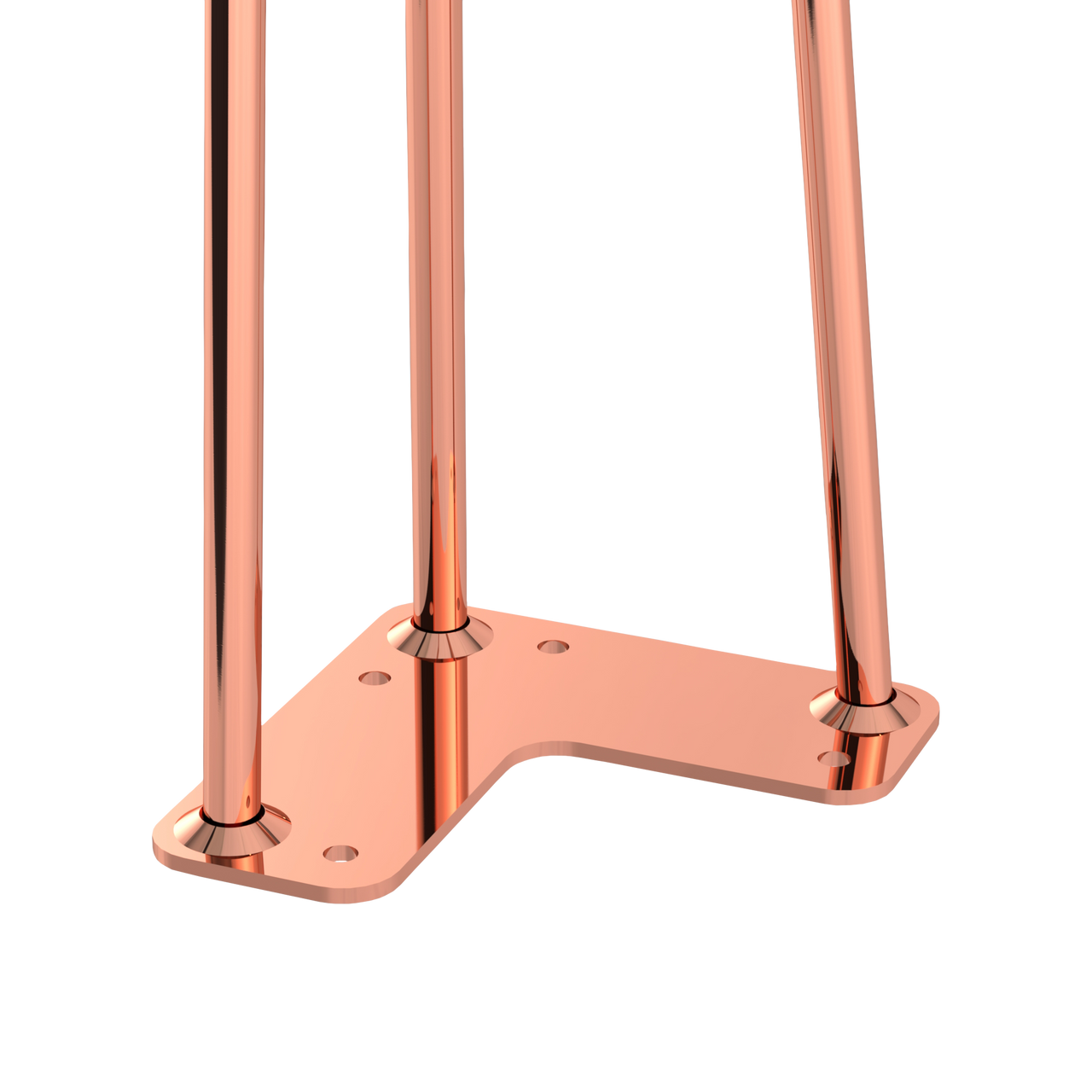 Hairpin Leg 710mm 3 Rod Polished Copper (Box Of 4) Stiley Living