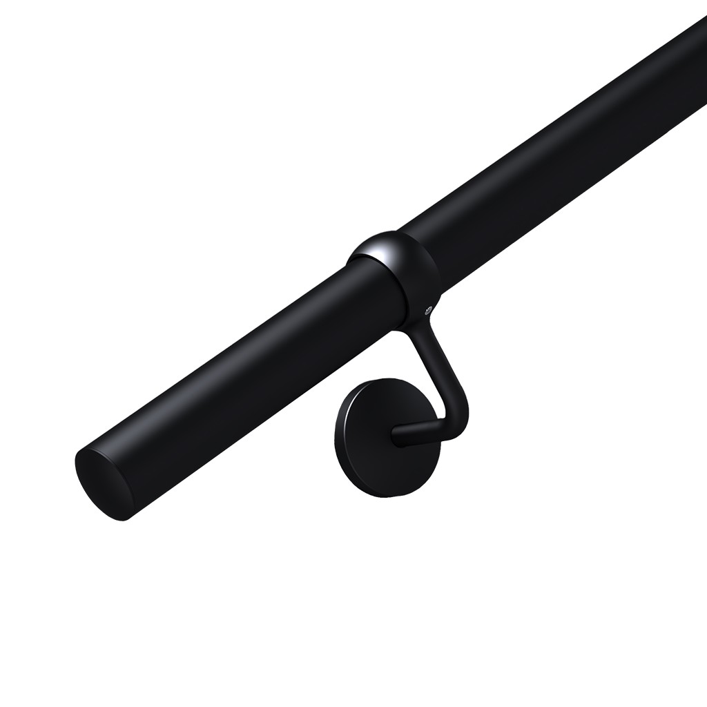 Matt Black Stair Handrail Kit 2.4M X 40mm