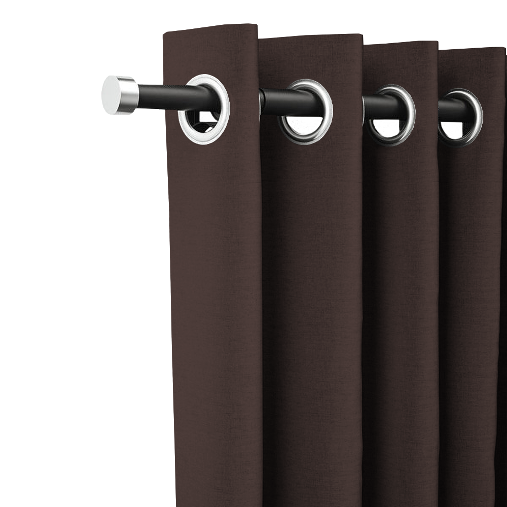 710mm To 1200mm Matt Black Extendable Klickfit Curtain Kit Stainless