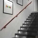 Polished Copper Stair Handrail Kit 3.6M X 40mm
