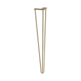 Hairpin Leg 710mm 3 Rod Brass (Box Of 4)