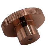 Polished Copper Large Knurled Cabinet & Drawer Knob with Stem Polished Copper Large Knurled Cabinet & Drawer Knob with Stem