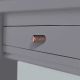 Knurled Cylinder Knob - Antique Copper