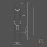 Antique Brass Handrail - Stair Handrail Kit 1.2M X 40mm
