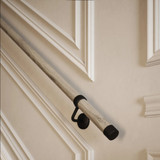 Wooden Handrail Kit 1.2m X 40mm Driftwood & Matt Black Bracket