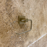 Bathroom Accessories Kit - Satin Brass - Square Base - Toilet Roll Holder