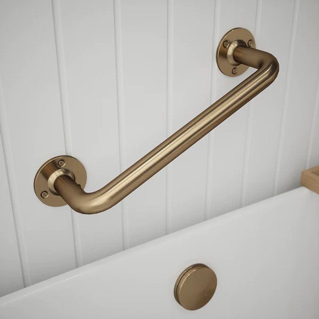 Safety Grab Rail 25mm X 305mm Brass