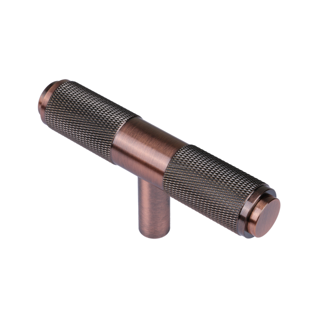 Cabinet Handle Knurled (10Cm X 20mm) - Antique Copper