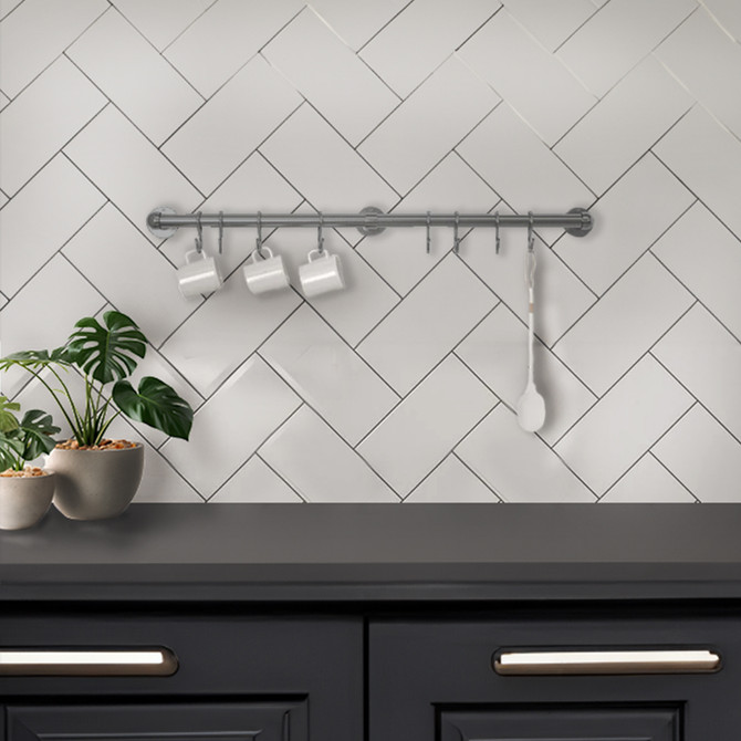 Utensil Rail Kit 19mm X 600mm Matt Gunmetal