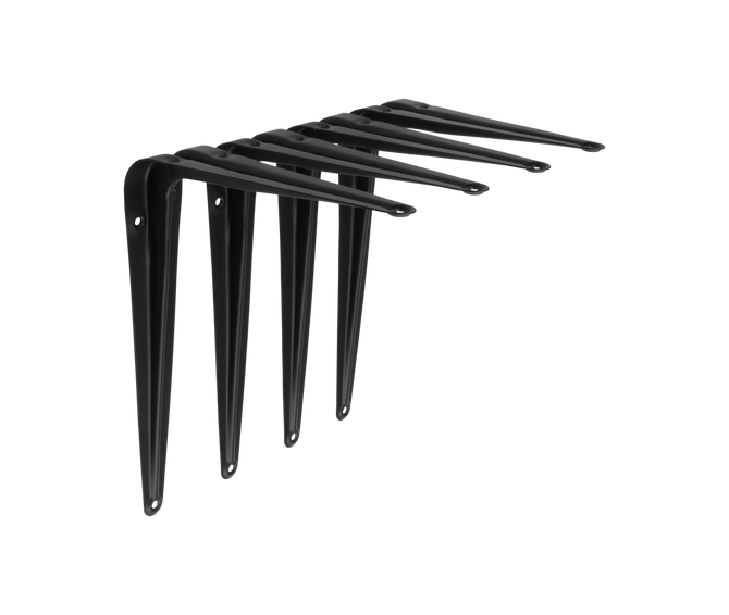 London Shelf Bracket 150X200mm Matt Black (Pack Of 4)
