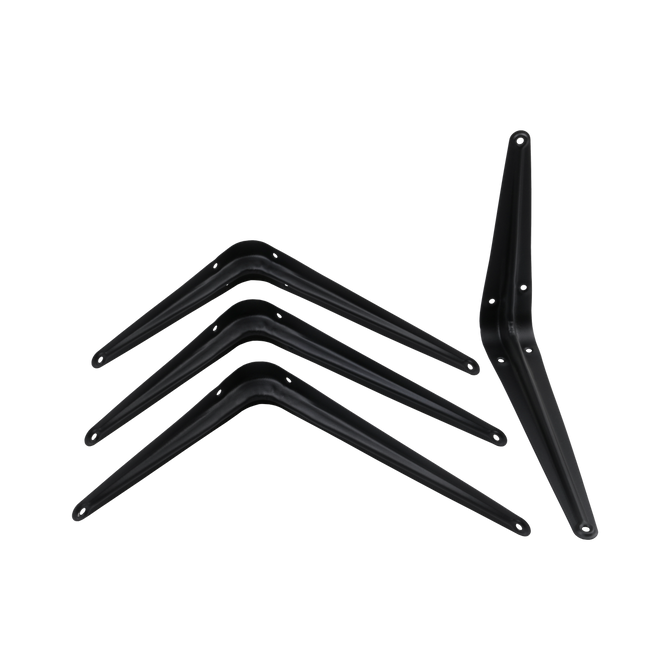 London Shelf Bracket 150X200mm Matt Black (Pack Of 4)