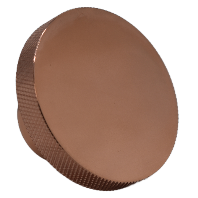 Polished Copper Large Knurled Cabinet & Drawer Knob with Stem