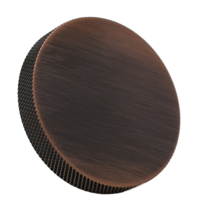 Antique Copper Large Knurled Cabinet & Drawer Knob with Stem