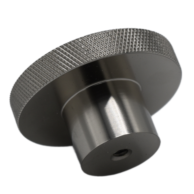 Stainless Steel Large Knurled Cabinet & Drawer Knob with Stem