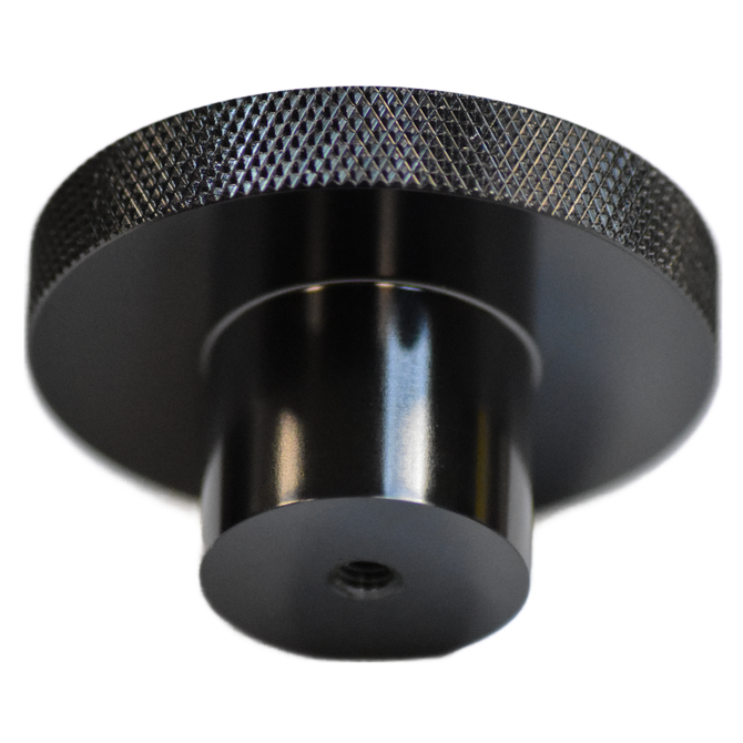 Gunmetal Large Knurled Cabinet & Drawer Knob with Stem