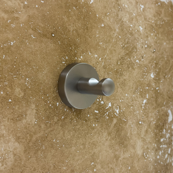 Robe Hook - Stainless - Round Base