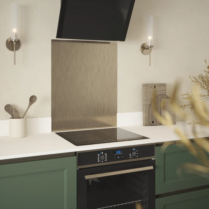 Antique Brass Kitchen Splashback - Self Adhesive 600 x 750mm