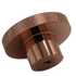 Polished Copper Large Knurled Cabinet & Drawer Knob with Stem