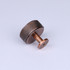 Knurled Knob With Stem - Antique Copper