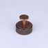 Knurled Knob With Stem - Antique Copper