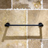 Matt Black Bathroom Accessories Set - Towel Rail - Round Base