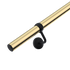 Brass Stair Handrail Kit 2.4M X 40mm with Brass-Matt Black Handrail Brackets