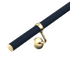 Navy Blue Stair Handrail Kit 2.4M X 40mm with Navy Blue-Brass Handrail Brackets