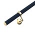 Handrail Kit 3.6m X 40mm Navy Blue & Brass Brackets
